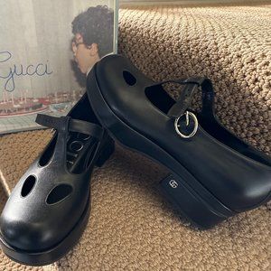 Black Gucci Mary Janes 39.5